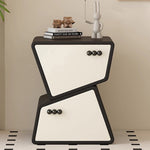 ナイトテーブル おしゃれ 引き出し ベッドサイドテーブル スリム 35cm/40cm/45cm幅 引き出し付き 北欧風デザイン コンパクト設計韓国 2段 合成革 木製 天然木 白 完成品 レザー調 コンパクト