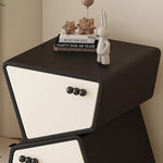 ナイトテーブル おしゃれ 引き出し ベッドサイドテーブル スリム 35cm/40cm/45cm幅 引き出し付き 北欧風デザイン コンパクト設計韓国 2段 合成革 木製 天然木 白 完成品 レザー調 コンパクト