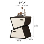 ナイトテーブル おしゃれ 引き出し ベッドサイドテーブル スリム 35cm/40cm/45cm幅 引き出し付き 北欧風デザイン コンパクト設計韓国 2段 合成革 木製 天然木 白 完成品 レザー調 コンパクト