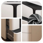 ナイトテーブル おしゃれ 引き出し ベッドサイドテーブル スリム 40cm/45cm/50cm幅 引き出し付き 北欧風デザイン コンパクト設計韓国 2段 合成革 木製 天然木 完成品 レザー調 コンパクト