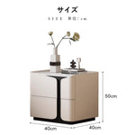 ナイトテーブル おしゃれ 引き出し ベッドサイドテーブル スリム 40cm/45cm/50cm幅 引き出し付き 北欧風デザイン コンパクト設計韓国 2段 合成革 木製 天然木 完成品 レザー調 コンパクト