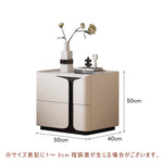 ナイトテーブル おしゃれ 引き出し ベッドサイドテーブル スリム 40cm/45cm/50cm幅 引き出し付き 北欧風デザイン コンパクト設計韓国 2段 合成革 木製 天然木 完成品 レザー調 コンパクト