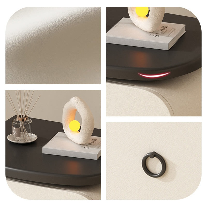 サイドテーブル おしゃれ 収納 ナイトテーブル スリム 北欧 引き出し ベッドサイド ソファベッド サイドテーブル モダン 2段 寝室収納 収納ラック リビング収納 韓国風 可愛い白 ホワイト グレー サイドチェスト