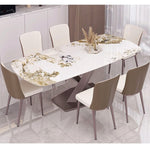 ダイニングテーブル&チェアセット・ダイニング5点セット・食卓・食事テーブル・ラグジュアリー・セラミック・ライトリュクス・上質