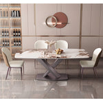 ダイニングテーブル&チェアセット・ダイニング5点セット・食卓・食事テーブル・ラグジュアリー・セラミック・ライトリュクス・上質