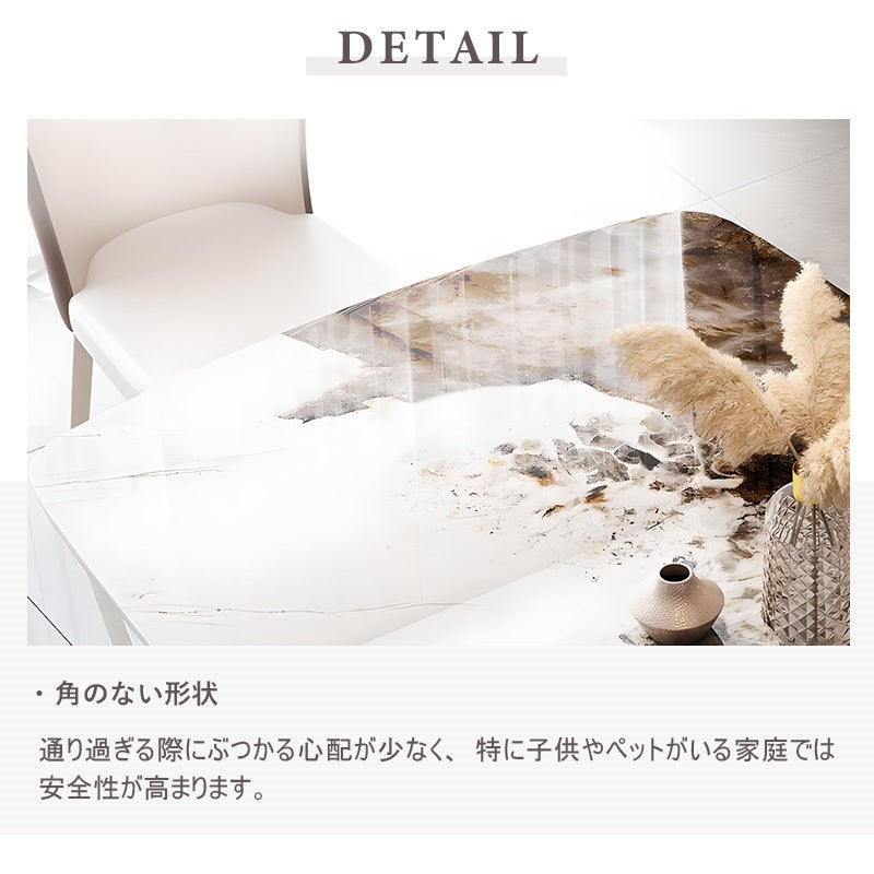 ダイニングテーブル&チェアセット・ダイニング5点セット・食卓・食事テーブル・ラグジュアリー・セラミック・ライトリュクス・上質