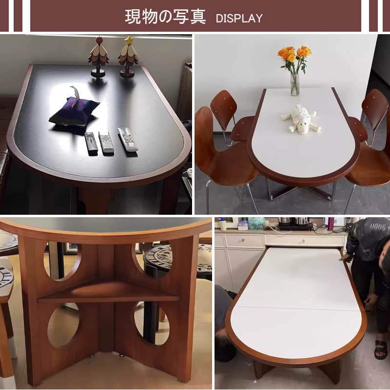 Casaconer | ダイニングテーブル・テーブル・折りたたみ・4人・6人・折り畳みダイニングテーブル・セラミック・テーブルのみ・ダイニング・幅160/180・シンプル・4人掛け用・6人掛け用・おしゃれ・食卓・北欧・アンティーク風・カフェ風・テーブル単品