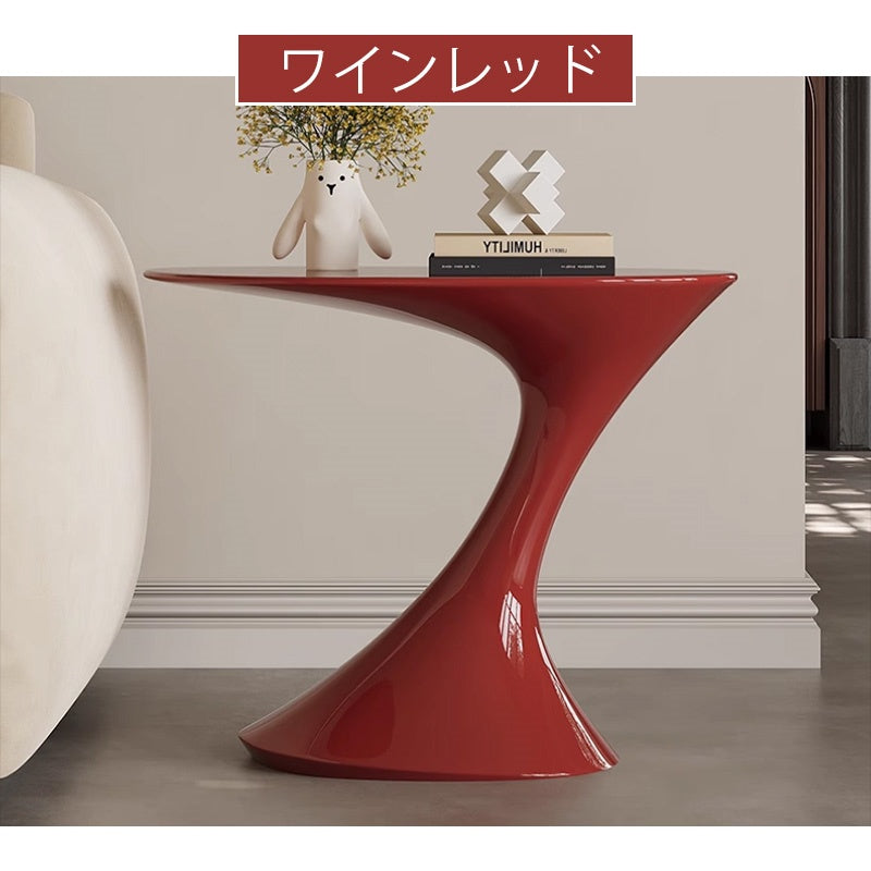 繊維強化プラスチック サイドテーブル 北欧 モダン 小型 コーヒーテーブル ソファサイド ベッドサイドテーブル ブラック 黒 ホワイト 白 レッド 赤 高級感 おしゃれ 新居 マンション インテリア 家具
