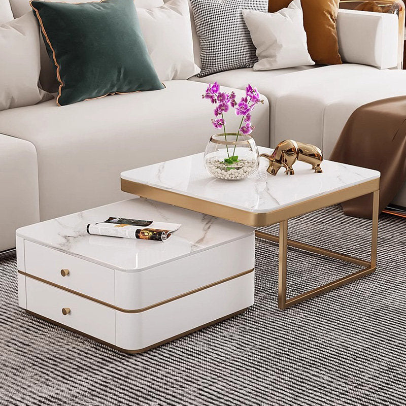 Casaconer | ネストテーブル・セラミックテーブル・リビングテーブル・収納付・幅60・幅50