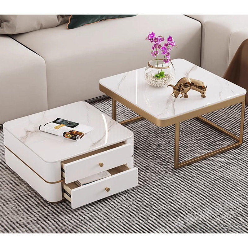 Casaconer | ネストテーブル・セラミックテーブル・リビングテーブル・収納付・幅60・幅50