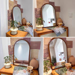 Casaconer | 完成品・鏡・壁掛け・楕円形・丸型・46・×・60・cm・おしゃれ・オーバル・鏡・ミラー・ウォールミラー・壁掛け鏡・ラウンドミラー・北欧・玄関鏡・リビング鏡・オーバル型・オーバルミラー・玄関・洗面所・洗面台・洗面・姿見・鏡・ミラー・壁・掛け