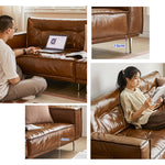 Casaconer | ソファ・レザー・おしゃれ・北欧・シンプル・ナチュラル・リビングソファ・3人掛け・2人掛け