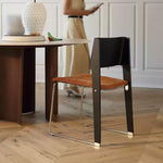 Casaconer | ダイニングチェア・モダンチェア・金属×天然木フレーム・布座面・ダイニングチェア・2色展開