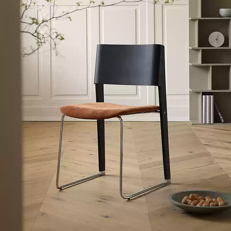 Casaconer | ダイニングチェア・モダンチェア・金属×天然木フレーム・布座面・ダイニングチェア・2色展開