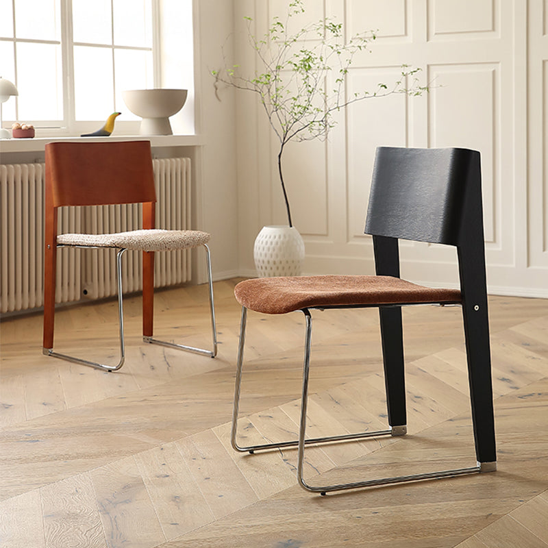 Casaconer | ダイニングチェア・モダンチェア・金属×天然木フレーム・布座面・ダイニングチェア・2色展開