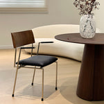 Casaconer | ダイニングチェア・木製背もたれ・スチール脚・幅50cm・肘掛けあり/なし・モダン・シンプル