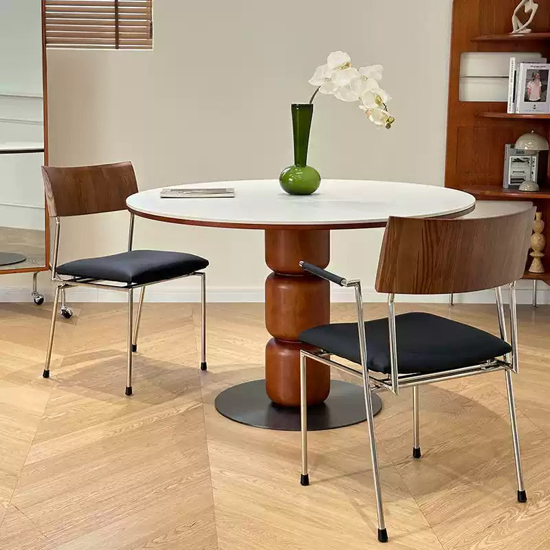 Casaconer | ダイニングチェア・木製背もたれ・スチール脚・幅50cm・肘掛けあり/なし・モダン・シンプル