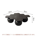 Casaconer | センターテーブル・花型デザイン・幅85cm・ローテーブル・ロースタイル・丸脚・モダン・リビング・おしゃれ・艶消し・2色選択