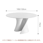 Casaconer | ダイニングテーブル・丸食卓・大理石調天板・無垢材天板・艶消しセラミック天板・2人/4人/6人掛け・高さ75cm