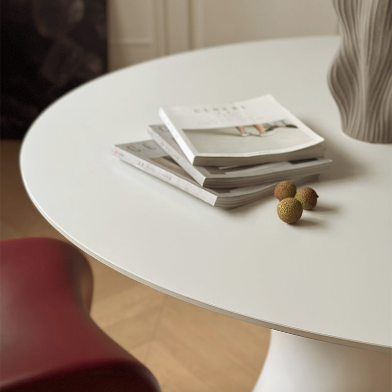 Casaconer | ダイニングテーブル・丸食卓・大理石調天板・無垢材天板・艶消しセラミック天板・2人/4人/6人掛け・高さ75cm