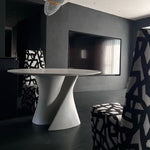 Casaconer | ダイニングテーブル・丸食卓・大理石調天板・無垢材天板・艶消しセラミック天板・2人/4人/6人掛け・高さ75cm