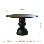 Casaconer | セラミックダイニングテーブル・丸食卓・白・黒・2色・モダンデザイン・球体ベース・2人/4人掛け・おしゃれ