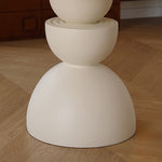 Casaconer | セラミックダイニングテーブル・丸食卓・白・黒・2色・モダンデザイン・球体ベース・2人/4人掛け・おしゃれ