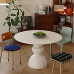 Casaconer | セラミックダイニングテーブル・丸食卓・白・黒・2色・モダンデザイン・球体ベース・2人/4人掛け・おしゃれ