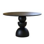 Casaconer | セラミックダイニングテーブル・丸食卓・白・黒・2色・モダンデザイン・球体ベース・2人/4人掛け・おしゃれ