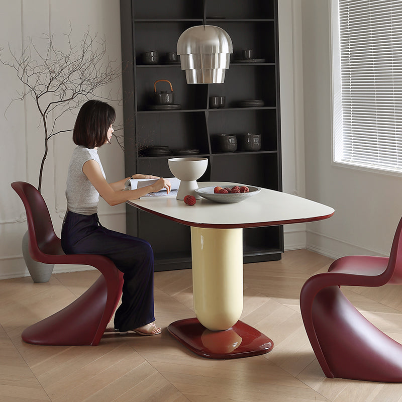 Casaconer | ダイニングテーブル・半円形・FRP素材・艶有り・艶消し・2人/4人/6人/8人掛け・おしゃれ・高さ75cm