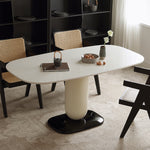 Casaconer | ダイニングテーブル・半円形・FRP素材・艶有り・艶消し・2人/4人/6人/8人掛け・おしゃれ・高さ75cm