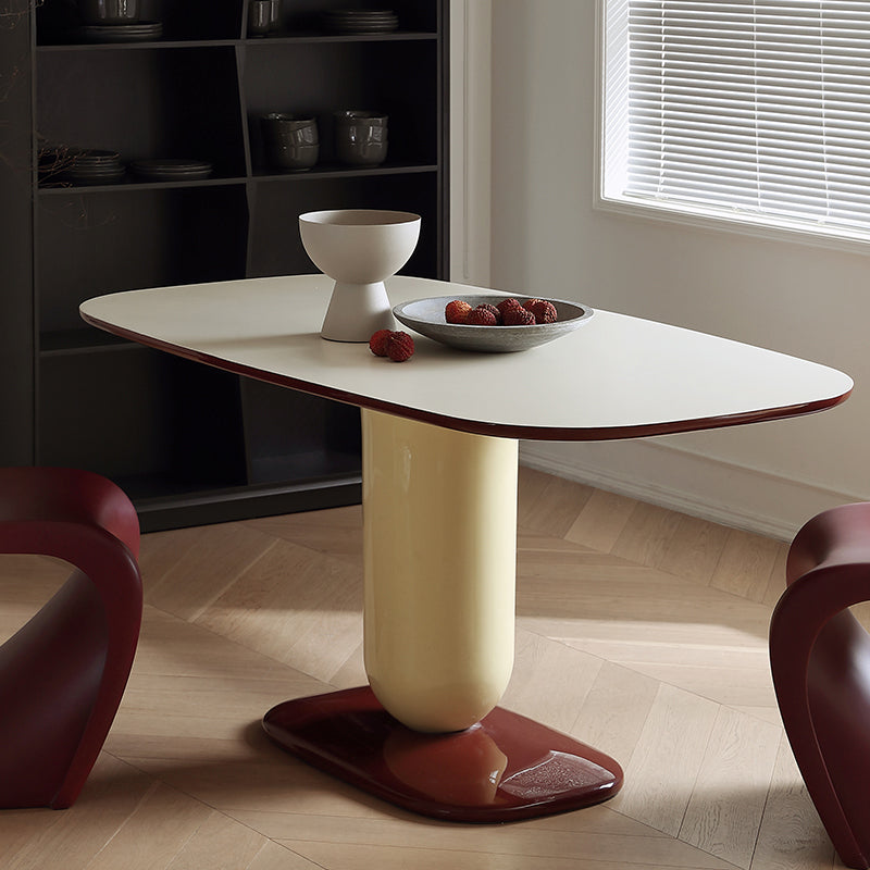 Casaconer | ダイニングテーブル・半円形・FRP素材・艶有り・艶消し・2人/4人/6人/8人掛け・おしゃれ・高さ75cm