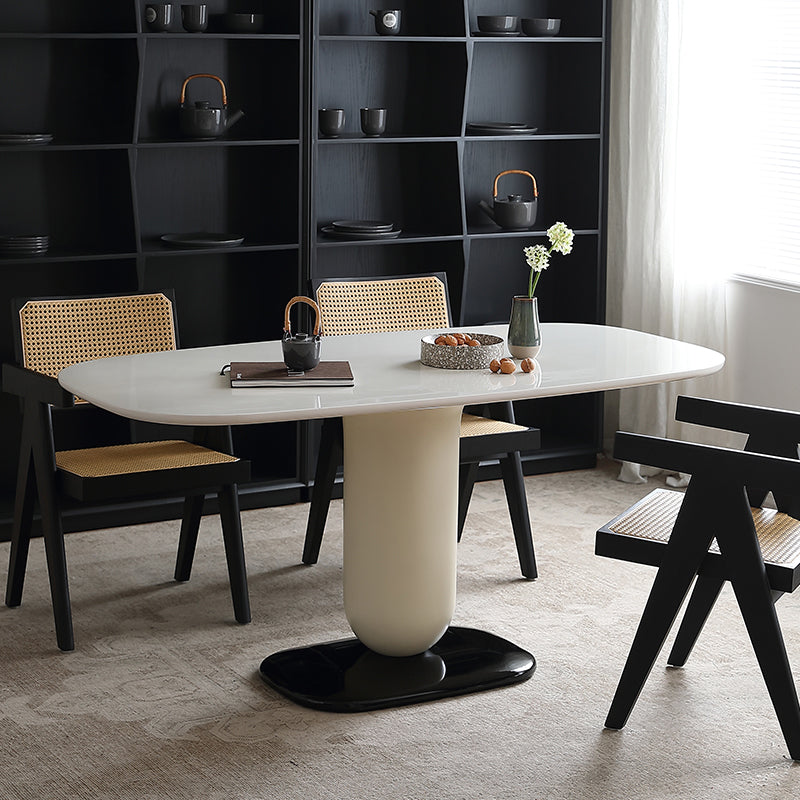 Casaconer | ダイニングテーブル・半円形・FRP素材・艶有り・艶消し・2人/4人/6人/8人掛け・おしゃれ・高さ75cm