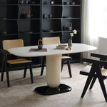 Casaconer | ダイニングテーブル・半円形・FRP素材・艶有り・艶消し・2人/4人/6人/8人掛け・おしゃれ・高さ75cm