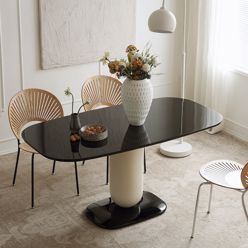 Casaconer | ダイニングテーブル・半円形・FRP素材・艶有り・艶消し・2人/4人/6人/8人掛け・おしゃれ・高さ75cm