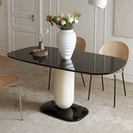 Casaconer | ダイニングテーブル・半円形・FRP素材・艶有り・艶消し・2人/4人/6人/8人掛け・おしゃれ・高さ75cm