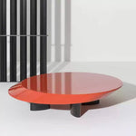 Casaconer | センターテーブル・丸型・高さ30cm・ローテーブル・3色(ブラック/グレー/レッド)・リビング・おしゃれ