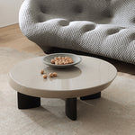 Casaconer | センターテーブル・丸型・高さ30cm・ローテーブル・3色(ブラック/グレー/レッド)・リビング・おしゃれ