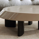 Casaconer | センターテーブル・丸型・高さ30cm・ローテーブル・3色(ブラック/グレー/レッド)・リビング・おしゃれ