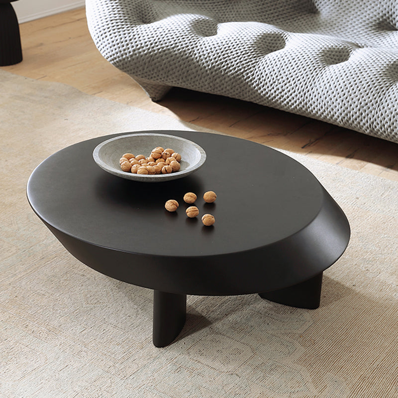 Casaconer | センターテーブル・丸型・高さ30cm・ローテーブル・3色(ブラック/グレー/レッド)・リビング・おしゃれ