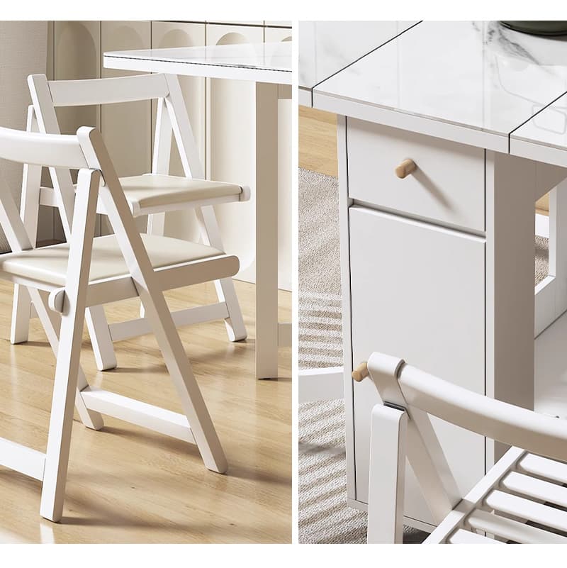 Casaconer | ダイニングテーブル・折りたたみ・4人・6人・折りたたみ・折り畳み・セラミック天板・テーブルのみ・ダイニング・幅150・シンプル・4人掛け用・6人掛け用・おしゃれ・食卓・北欧・アンティーク風・カフェ風・テーブル単品/5点セット