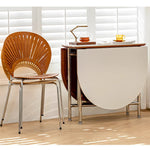 Casaconer | ダイニングテーブル・丸型・セラミック天板・幅30cm/150cm・2人掛け/4人掛け/6人掛け・伸長式・折りたたみ式・艶消し・スチール脚・モダン・北欧風・ブラック/ホワイト・おしゃれ・食卓