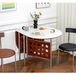 Casaconer | ダイニングテーブル・丸型・セラミック天板・幅30cm/150cm・2人掛け/4人掛け/6人掛け・伸長式・折りたたみ式・艶消し・スチール脚・モダン・北欧風・ブラック/ホワイト・おしゃれ・食卓