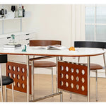 Casaconer | ダイニングテーブル・丸型・セラミック天板・幅30cm/150cm・2人掛け/4人掛け/6人掛け・伸長式・折りたたみ式・艶消し・スチール脚・モダン・北欧風・ブラック/ホワイト・おしゃれ・食卓