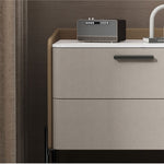 ナイトテーブル おしゃれ 北欧 サイドテーブル ベッド ソファサイド ベッドサイド 幅40/50 puレザー セラミック天板 収納 引き出し コンパクト 小物収納 寝室 リビング 引出しタイプ 省スペース