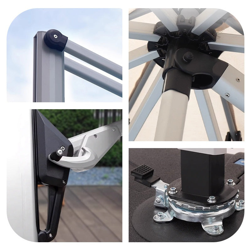 Casaconer | ガーデンパラソル・手動開閉タイプ・丸・幅300cm・日よけ・雨よけ対応・アウトドア