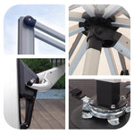 Casaconer | ガーデンパラソル・手動開閉タイプ・丸・幅300cm・日よけ・雨よけ対応・アウトドア