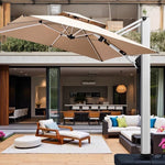 Casaconer | ガーデンパラソル・手動開閉タイプ・丸・幅300cm・日よけ・雨よけ対応・アウトドア