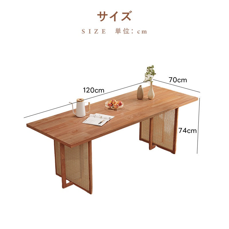 ダイニングテーブル 単品 4人掛け 120 140 160 180 天然木 木製 長方形 ダイニング テーブル 食卓テーブル 4人 4人掛け 4人用 6人用 ナチュラル おしゃれ 北欧 シンプル ラタン 一人暮らし 木製テーブル 食卓テーブル カフェ風 4人 3人 2人