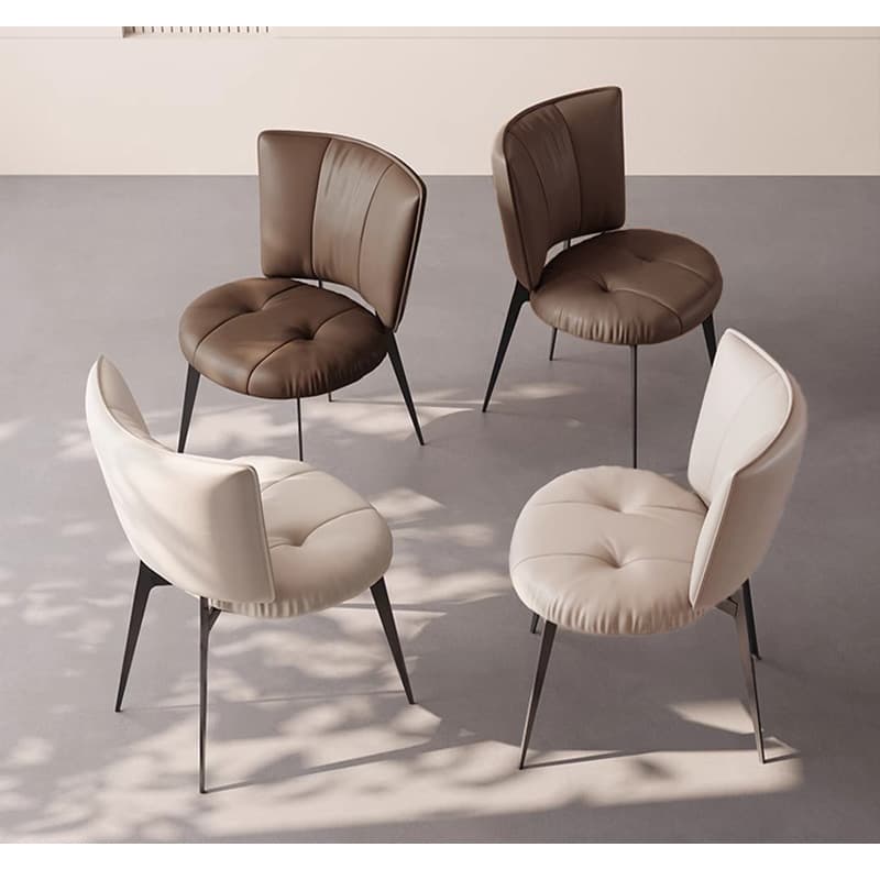 Casaconer | ダイニングチェア・レザー・チェアー・カフェ・おしゃれ・2脚/4脚セット・椅子・チェア・イス・北欧・ヴィンテージ・合皮・シンプル・ダイニングチェアー・ダイニング・椅子・リビング・在宅ワーク・業務用